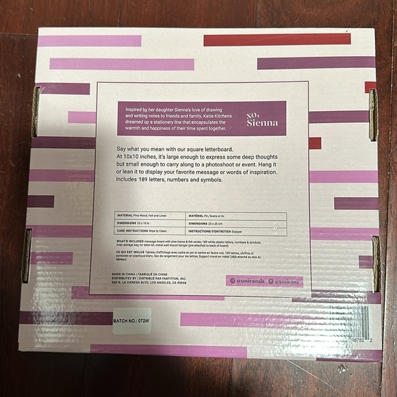 XO, Sienna Felt Message Board - Picture 2 of 3